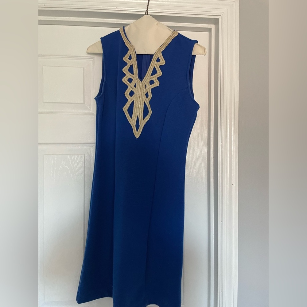 Blue shift dress